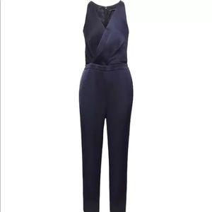 Banana Republic wrap-top jumpsuit, size 8, navy